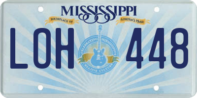 MS license plate LOH448