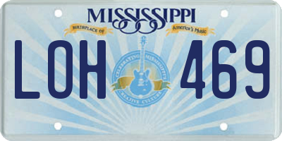 MS license plate LOH469