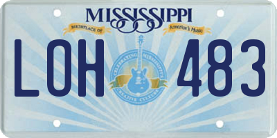 MS license plate LOH483