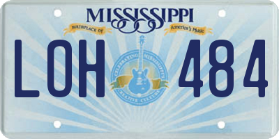 MS license plate LOH484