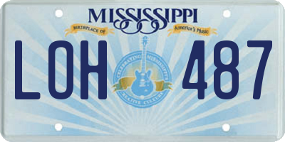 MS license plate LOH487