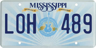 MS license plate LOH489