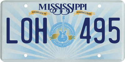 MS license plate LOH495