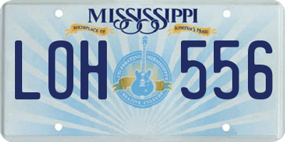 MS license plate LOH556