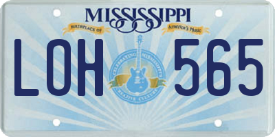 MS license plate LOH565