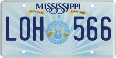 MS license plate LOH566