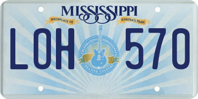 MS license plate LOH570