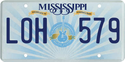 MS license plate LOH579