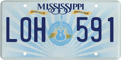 MS license plate LOH591