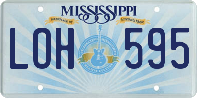 MS license plate LOH595