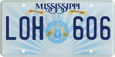 MS license plate LOH606