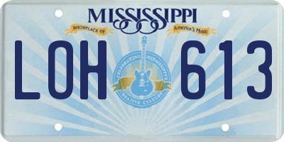 MS license plate LOH613