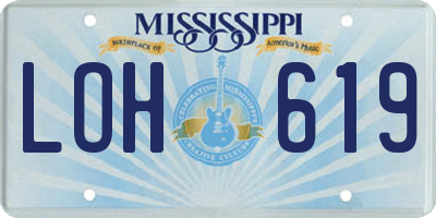 MS license plate LOH619