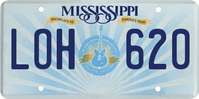 MS license plate LOH620