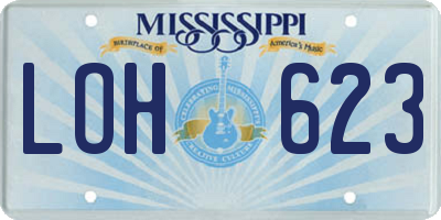 MS license plate LOH623