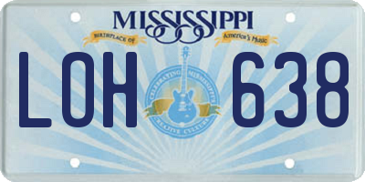 MS license plate LOH638