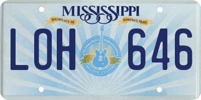 MS license plate LOH646