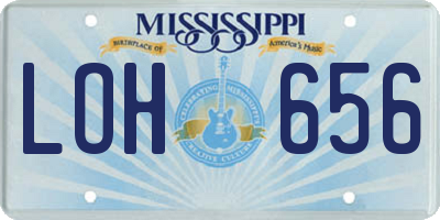 MS license plate LOH656