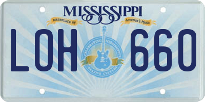 MS license plate LOH660