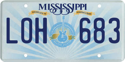 MS license plate LOH683