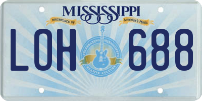 MS license plate LOH688