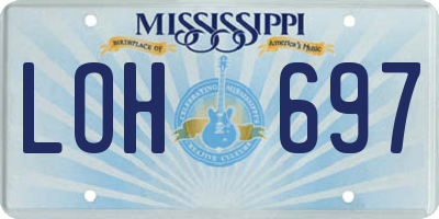 MS license plate LOH697
