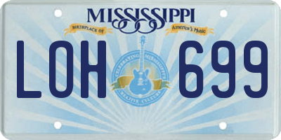 MS license plate LOH699