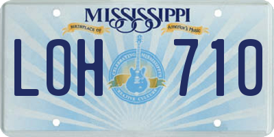 MS license plate LOH710