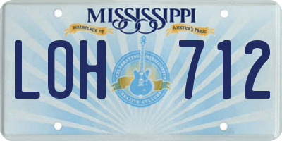 MS license plate LOH712