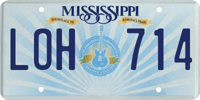 MS license plate LOH714