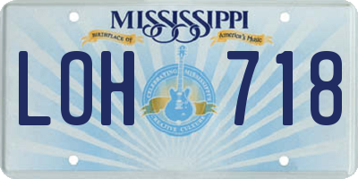 MS license plate LOH718