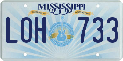 MS license plate LOH733