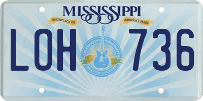 MS license plate LOH736