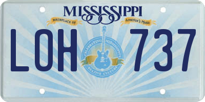 MS license plate LOH737