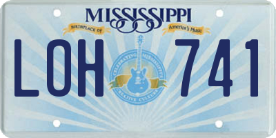 MS license plate LOH741