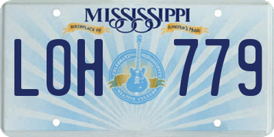 MS license plate LOH779