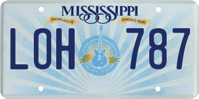 MS license plate LOH787