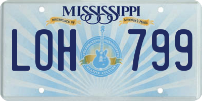 MS license plate LOH799