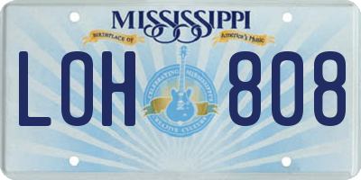 MS license plate LOH808