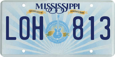 MS license plate LOH813