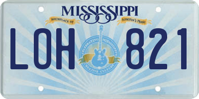 MS license plate LOH821
