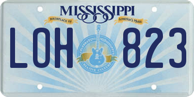 MS license plate LOH823