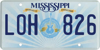 MS license plate LOH826