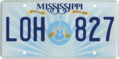 MS license plate LOH827