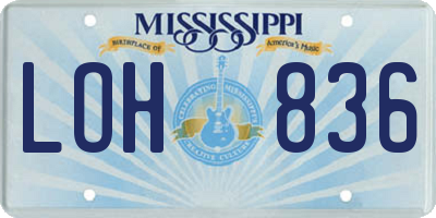 MS license plate LOH836