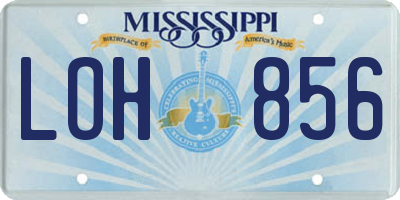 MS license plate LOH856