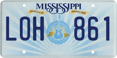 MS license plate LOH861