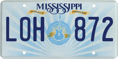 MS license plate LOH872