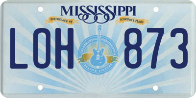 MS license plate LOH873