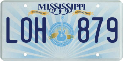 MS license plate LOH879